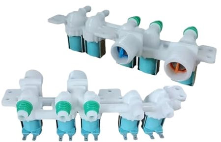 Elettrovalvola di Ingresso dell'Acqua Elettrica. Compatibile con Samsung DC97-15459G 120 V 60 Hz. Lavatrice A Tamburo, Parte della Lavatrice A Cinque Teste