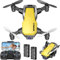 SIMREX X300C Mini Drone with Camera 720P HD, RC Quadcopter Foldable, Altitude Hold, 3D Flip, Headless Mode, Gravity Control and 2 Batteries, Gifts for Kids, Adults, Beginner, Yellow