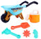 BOSSETY Sanspielzeugset, 6Stück, Sand Toys Kids Set, mit 1 Strandauto, 2 Sandschaufeln, 2 Sandformen, 1 Wasserflasche, für Kinder Jungen Mädchen, Strand, Sandkasten