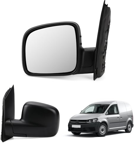 Kistrba Außenspiegel Spiegel Links Ersatz für 2004-2015 VW CADDY Manuell, Seitenspiegel Komplettsets mit Konvex Beheizt Glas, Ersatz OE# 2K5857507