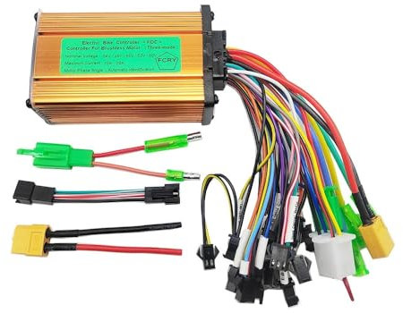 SkyjOy Centralina Monopattino Elettrico Controller brushless for Bici elettrica/Bicicletta elettrica E-Bike E-Scooter 24V 36V 48V 60V 250W 350W 10A 12A 13A 15A 18A 20A Brushless Motor Controller