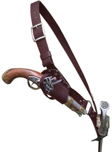 XGOPTS Mittelalter Pistole Holster Steampunk Piratenschwert Holster Mittelalterlicher Vintage Pistole-Holster Verstellbare Renaissance Piraten Ritter Pistole Scheide für Halloween Cosplay