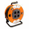 TM Electron TMUAD250 - Cable de alimentación en Bobina Enrollable de 50 Metros con 4 Tomas, Color Naranja