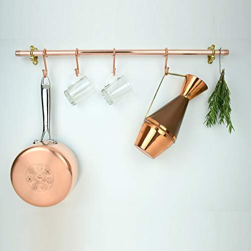 Copper Pot and Pan Rail