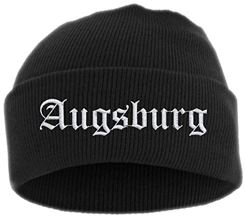 HB_Druck Augsburg Umschlagmütze - Mütze - Bestickt - Einheitsgröße Schwarz