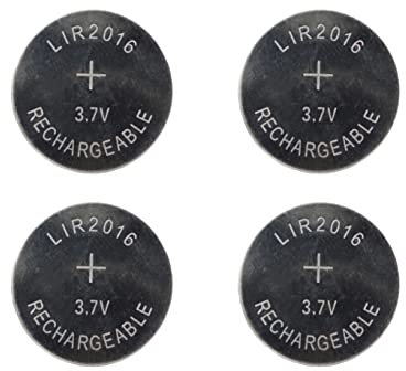 Girafus 4x LIR2016 Akku Aufladbar LIR 2016 Aufladbar Knopfzelle 3.7V 20mAh CR2016 Aufladbar Rechargeable Knopfzellen Batterie für Autoschlüssel Uhren Taschenrechner Tan Generator ersetzt CR 2016