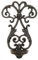 Sungmor Cast Iron Wall Hanging Sconce Tealight Pillar Candlesticks Holder - Vintage Simple Style Emblem Shape Home Candle Display Holder - Handmade Art Candle Stand Decor for Indoor Outdoor