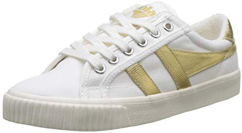 Gola Unisex Tennis Mark Cox Sneaker, Off White/Gold, 38 EU