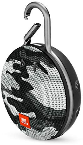 JBL Clip 3, Black Camo - Waterproof, Durable & Portable Bluetooth Speaker - Up to 10 Hours of Play - Includes Noise-Cancelling Speakerphone & Wireless Streaming