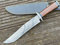 Perkin Damastmesser Jagdmesser mit Scheide - BEK99