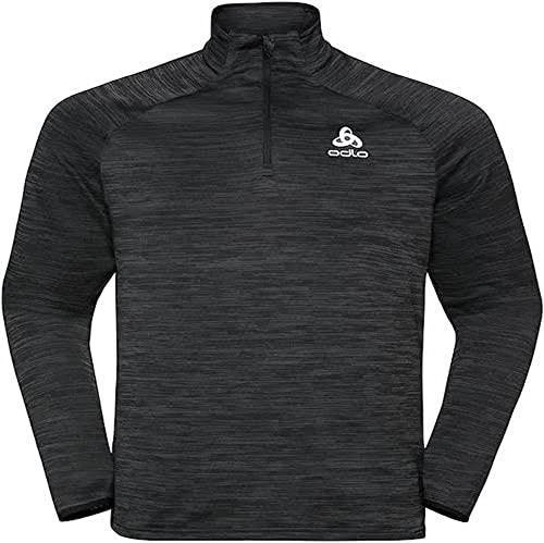 Odlo Laufshirt Herren Langarm Essential Thermal I Sport Shirt Männer I Sport Oberteil I Midlayer I Fitness Shirt