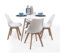 Homely - Conjunto de Comedor Tower 100 Day Mesa Redonda de 100 cm y 4 sillas Day (Blanco)