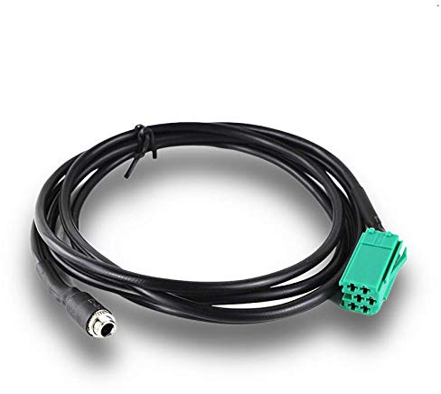 Shoppy Lab Compatibile Con Cavo Aux Iso Adattatore Con Jack Femmina 3,5mm Per Renault Clio Megane Modus Scenic Twingo Laguna Mp3 Smartphone Lunghezza 150Cm