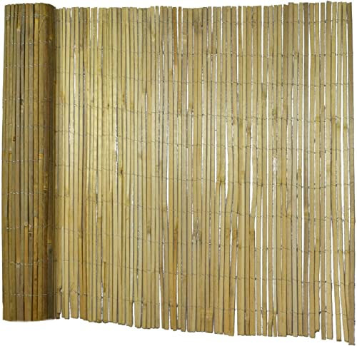 Floordirekt | Brasil | Canisse en bambou fendu naturel | Clôture en bambou pare-vue - coupe-vent naturel | Qualité supérieure | Idéale pour jardin, balcon et terrasse | 150 x 300 cm