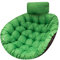 Hängesessel Kissen, Auflage für Polyrattan/Rattan Hängeschaukel, Polster, Hängekorb, Schaukel Korb, Schaukelkissen Rückenkissen in der Farbe Grün