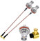 TUOLNK 2er Pack 6 Zoll BNC Buchse zu MCX Stecker rechtwinkliges Koaxialkabel RG316 MCX rechtwinkliger Stecker zu BNC Buchse Schott Pigtail Kabel BNC Buchse zu MCX Stecker HF Verlängerungskabel