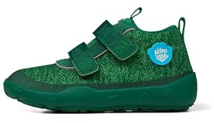 Affenzahn Übergangsschuh Knit Happy wasserdicht atmungsaktiv vegan mit Kaltfutter, Klettverschlüssen und Rutschfester Sohle Größe 21-32 Frosch - Grün