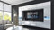 Furnitech Wohnwand Wohnzimmer - Hängend Wohnwand Modern - Wohnzimmer Schrankwand mit Regale und TV Schrank - Wohnzimmer Möbel ohne LED (Future 29/HG/W/2 1A)