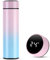 flintronic Botella de Agua de Acero inoxidable de 500 ml, Termo con Tapa de Temperatura LED, Termo de Café de Acero Inoxidable para Oficina, Viajes-Rosa degradado