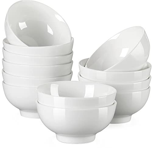 LOVECASA, SWEET Serie Müslischalen aus Porzellan, 12-teilig, 660 ml, 15 cm, Teller Farbe Pure