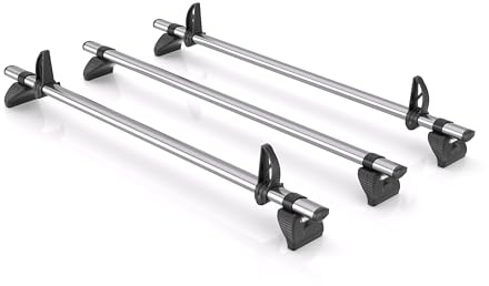 Rhino KammBar Fleet 3 Roof Bars, 4x Load Stops for Transit Custom 13-On