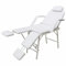 JUNZAI Kosmetikstuhl Tragbar, Massagestuhl, Kosmetik Liege, Tantra Liege, Behandlungsliege, Pediküre Stuhl, Bett Für Wimpernverlängerung, Fusspflege Stuhl, Kunstleder 185×78×76 cm Weiß