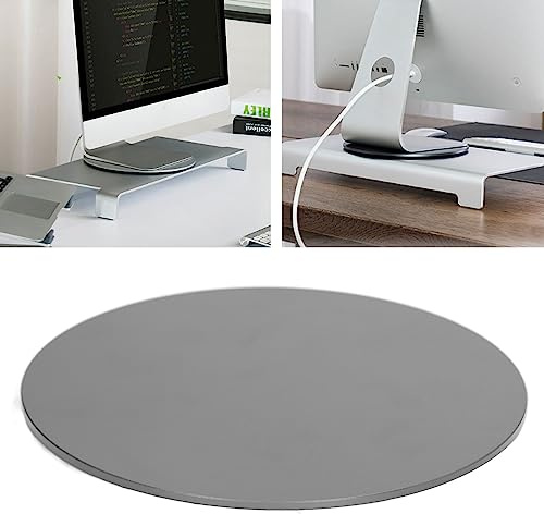 Drehbarer Monitorständer, Dunkelgrau, Aluminiumlegierung, Drehteller-Design, Bildschirmmonitor, Drehtellerständer, Flachbildschirm-TV, Drehbare, Schwenkbare Bodenmatte für IMac, Laptop, Topfpflanzen,