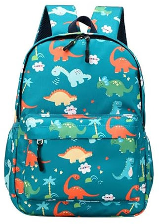 Pawleso Kindergarten Rucksack Kinder Mädchen kinderrucksack Jungen Dinosaurier 33cmX23cmX10cm grün Dino 2~6 Jahre (grün)