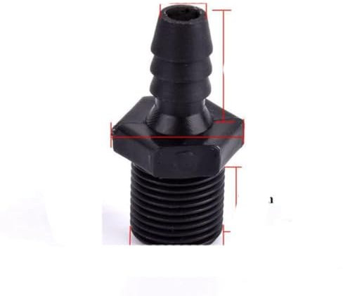 O.D 4.8~14mm to 1/8~3/4 Male Thread NPT Pagoda Connector Garden Hose Adapter Irrigation Pipe Soft Hose Joint Fitings-1pc-1 I 2 inch to 9.5mm