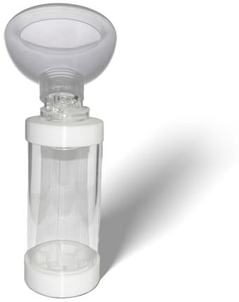xieddd Inhalator für Katzen/Hunde, Aerosolkammer mit Ventil – runde Silikon-Materialabdeckung, transparente Version (groß)