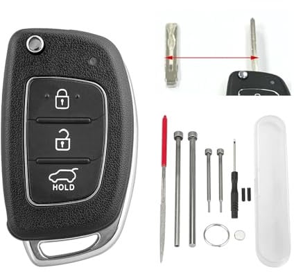 3 Buttons Kia Rio Picanto Ceed Car Key Fob Hyundai I10 I20 I30 IX35 I40 Santa Fe Tucson Key Shell with Pin Removal Tools
