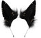 dressfan Anubis Schakal Wolfsohren Haarreif Plüsch Hund Wolf Faschingskostüme Verkleidung,Damen & Herren Party Wolf Stirnband Cosplay Kostüm Zubehör zu Karneval & Fasching & Halloween,Schwarz