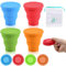ZOCONE 4 Pezzi Bicchiere Pieghevole in Silicone, 200ML Tazza da Viaggio Ripiegabile per Campeggio, Escursionismo e Lavoro