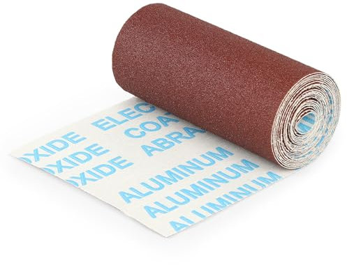Schleifpapierrollen Set(100mm x 6m) – Körnung P80 – Schleifrollen für Holz, Metall, Stahl, Edelstahl – Ideal für Schleifarbeiten