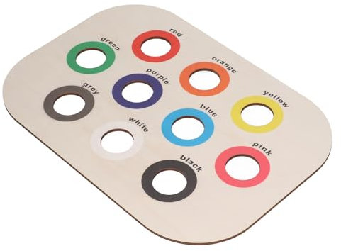 Srliya Bandeja de Madera Juego de Mesa Juguete Sensorial Entrenamiento de Motor Fino Tablero Clasificador a Juego de Colores para la Demencia de Alzheimer