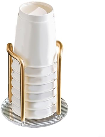 Sileduove Étagère de rangement pour ustensiles de cuisine, porte-gobelets jetables, base stable, porte-gobelets en carton en acrylique (simple)