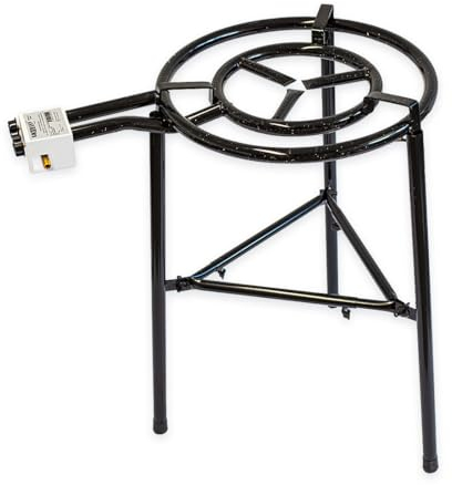 Paella Gasbrenner Grillset - Authentisches Kocherlebnis mit zwei Brennringen Premiumfüße (50cm)