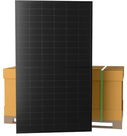Powerness® 500Wp Solarmodul Full Black, TOPCon bifazial Glas-Glas PV Modul, N-Type Doppelglas Solarpanel mit 0–5W positiver Leistungstoleranz für Balkonkraftwerk, 0% MwSt. (36 Stk)