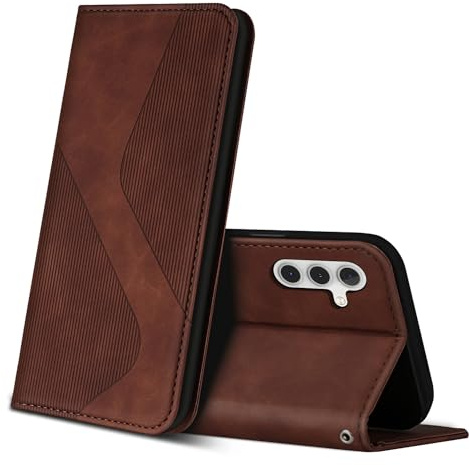 ZONNAVI Cover per Samsung Galaxy A15 4G/5G, Flip Custodia Pelle PU con [Slot Cart] [Supporto Stand] [Magnetica], Cover a Libro Portafoglio per Samsung A15 4G/5G (Marrone)