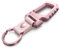 Dexnor Heavy Duty Key Chain Bottle Opener, Carabiner Key Ring Clip Aerospace-grade Stainless Steel Car Key Fob Holder Organizer EDC Keychain Keyring Accessories for Men and Women - Pink