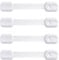 Booboo® (4 Pack) Child Proof Refrigerator Lock Fridge Door Locks | Baby Proof Your Cabinet Drawers, Dishwasher, Garbage Trash Can & Cupboards with Adhesive Locks | Easy Installation No Tools Needed