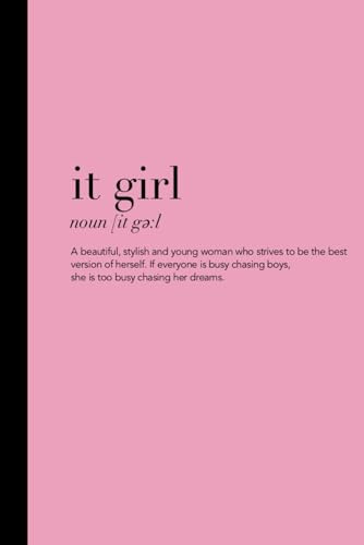 It girl | Notebook, Notizbuch, Journal | 100 Seiten liniert A5 | Motivierender Spruch, Frauenpower, Girlpower, Girlboss, Feminismus | Geschenk für ... aesthetic Composition book for girls