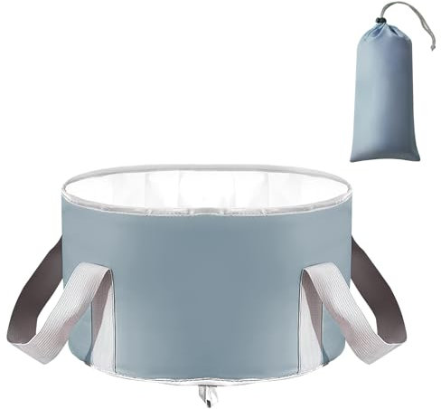 SOWBUD Foot Spa Folding Bucket, Portable Foot Bath Bowl Crafted from Nylon Material, Suitable for Adults and Kids to Enjoy Soothing Foot Soaks at Home