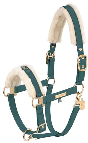 Eskadron Heritage Halfter Faux Leather Double Pin Almond/Trueblue/vintagegreen, Größe:Pony 2, Farbe:Vintage Green
