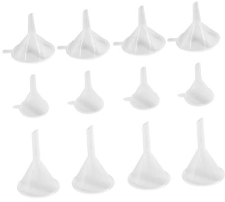 OKUMEYR 60piezas Embudo De Plástico Mini Para Análisis Químico Juego De Triangulares Para y Sólidos Herramienta Gruesa Blanco