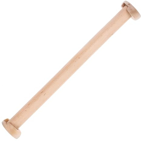 KAILIKETIY Holzstange Kleiderstange 40-50cm mit Flansch für Schrank