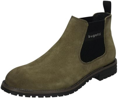 bugatti Herren Schlupfstiefel, Männer Stiefel Kaltfutter,kaltgefüttert,winterstiefel,winterschuhe,uebergangsstiefel,dark green (7100),42 EU/EU UK