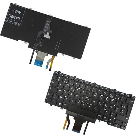 Clavier de remplacement US/DE/FR/SP/LES/PT/UK pour Dell Latitude E5450 / E5470 / E7450 / E7470 / 3340 / 3350 / 5480 / 5490