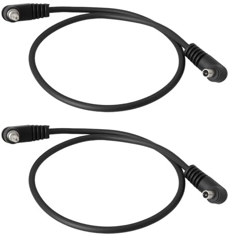EMSea 2pcs 3.5mm Plug to Male Flash PC Sync Cord Cable 30CM for Studio Photography