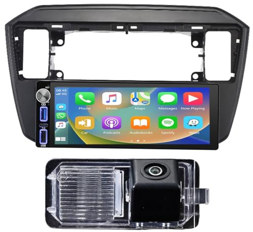6.9 Zoll Autoradio Radio GPS Navigation Carplay/Android Player + HD Auto Rückfahrkamera, Ersatz für VW UP! e-up! e-Load Up 121 122 123 BL1 BL2 BL3/Seat MII e-MII KE KF/lbiza/Skoda citigo E-Citigo